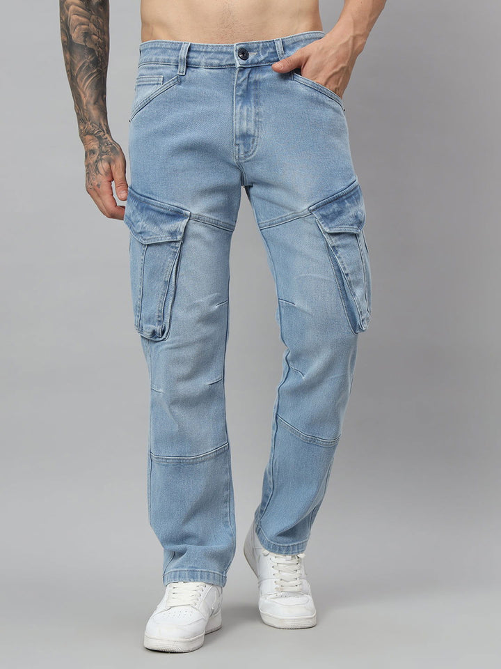 Ice wash cargo jeans - St.Jones