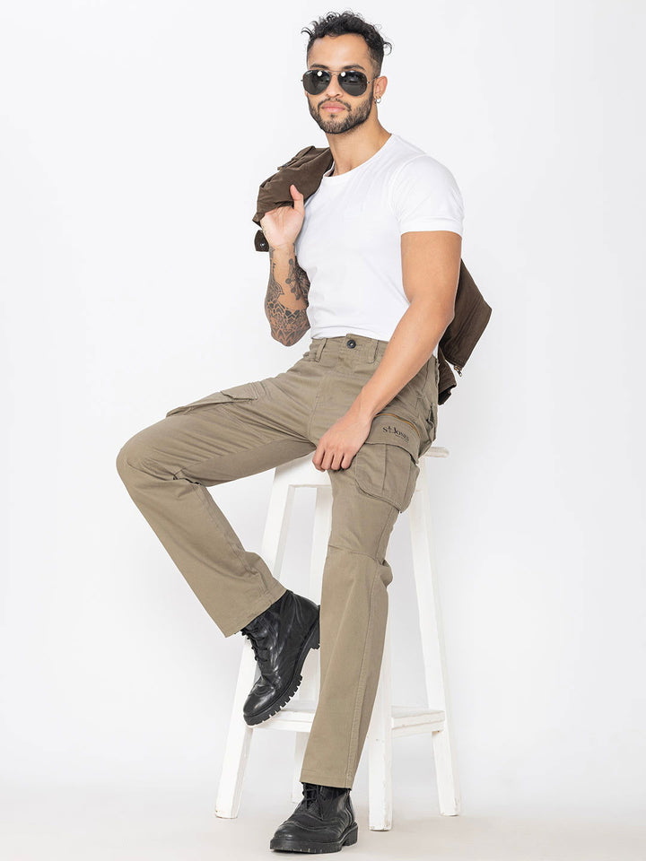 Khaki COTTON CARGO 8-POCKETS - St.Jones