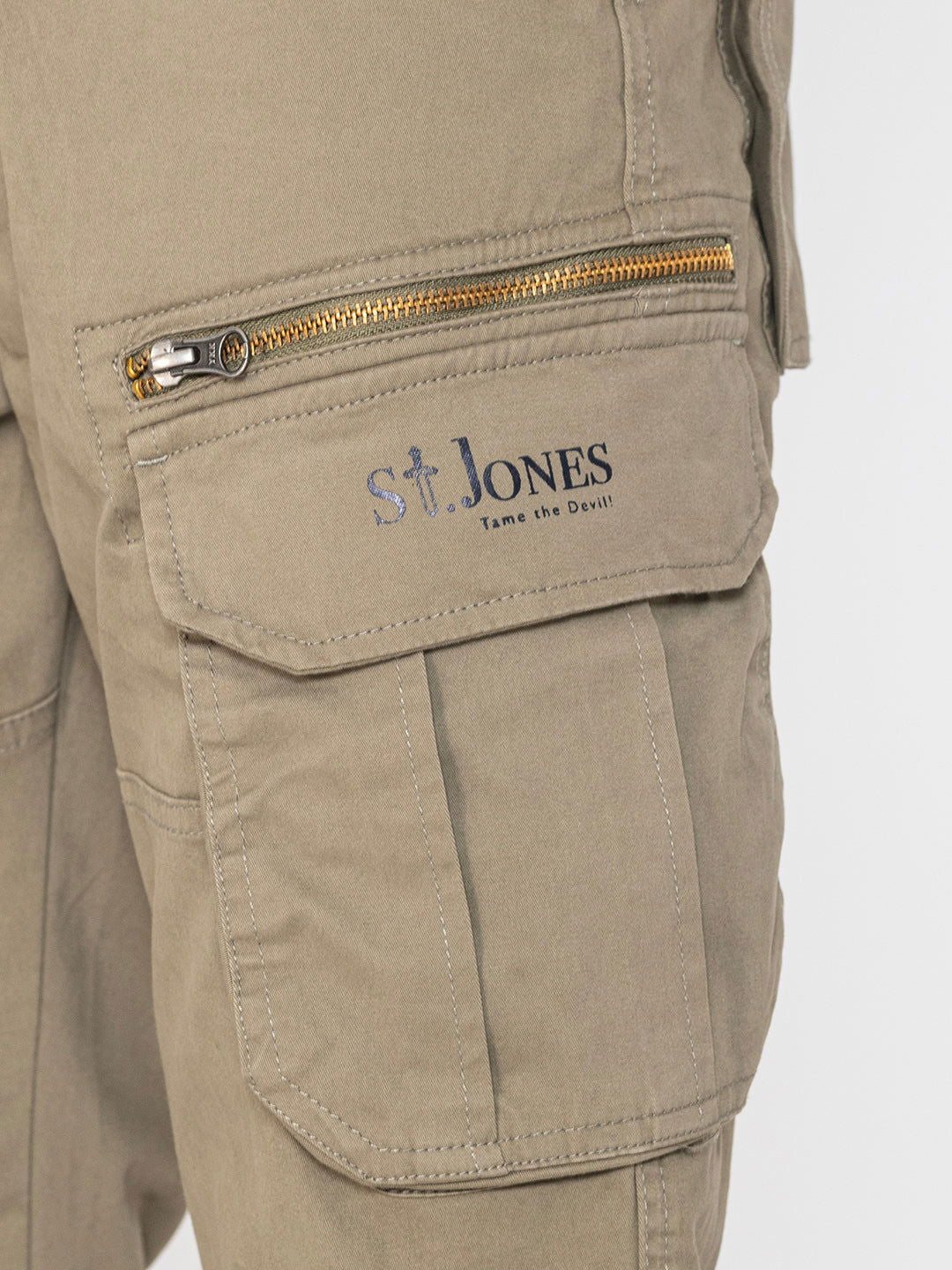 Khaki COTTON CARGO 8-POCKETS - St.Jones