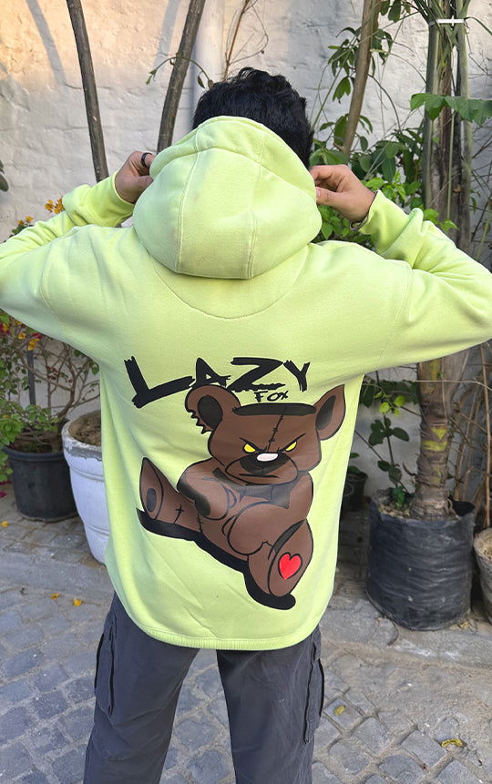 LAZYFOX TEDDY HOODIE-NEON - St.Jones