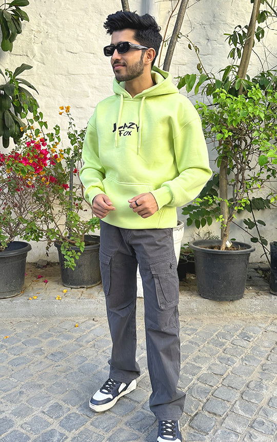 LAZYFOX TEDDY HOODIE-NEON - St.Jones