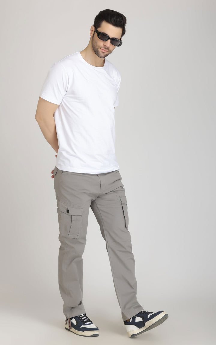 Light grey COTTON CARGO 6-POCKETS - St.Jones