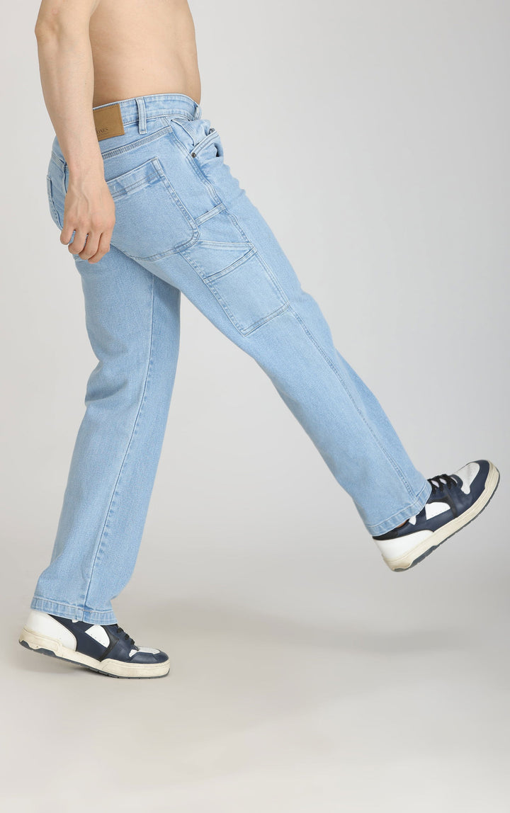 MEN'S CARPENTER JEANS-Ice Blue - St.Jones