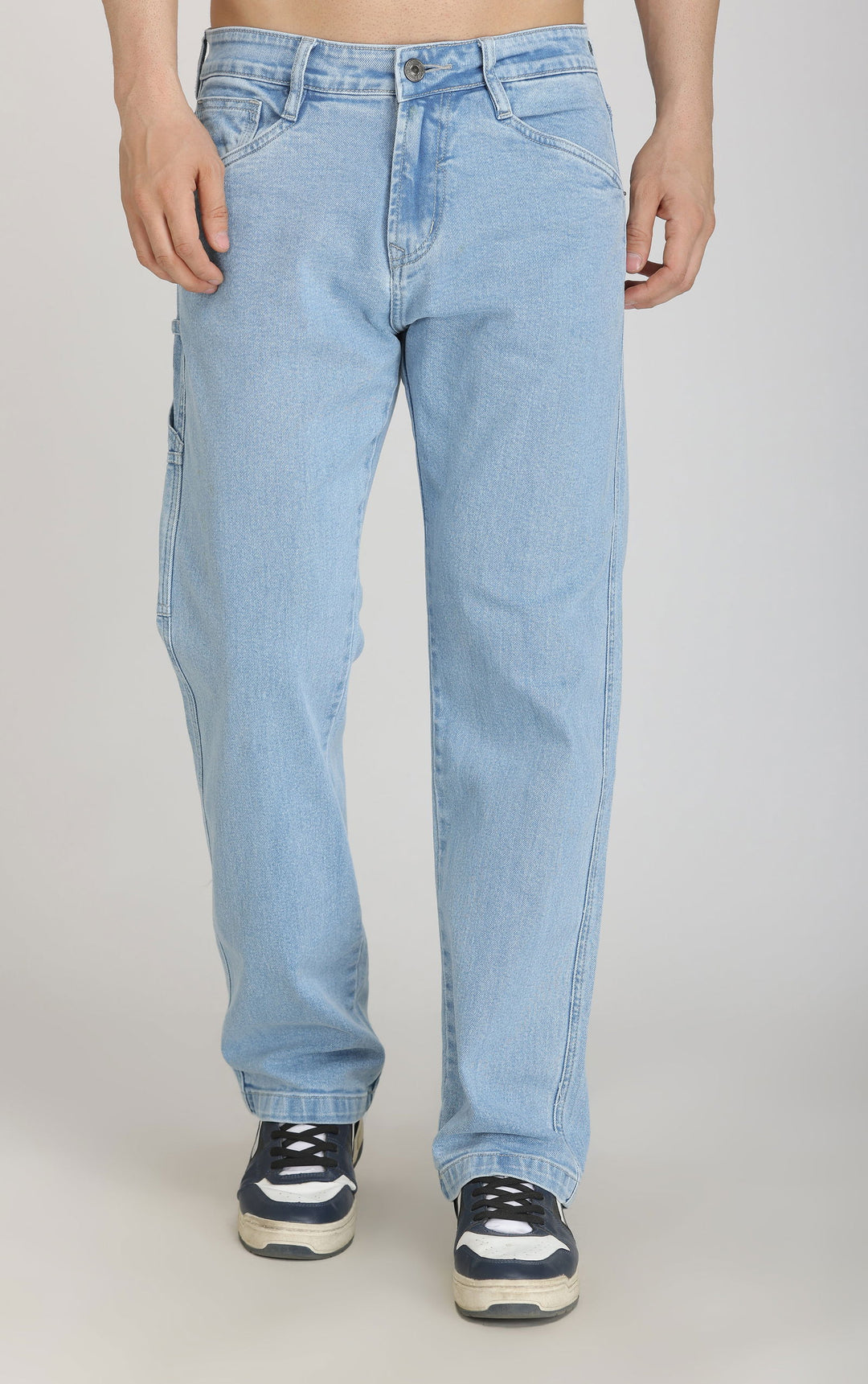 MEN'S CARPENTER JEANS-Ice Blue - St.Jones