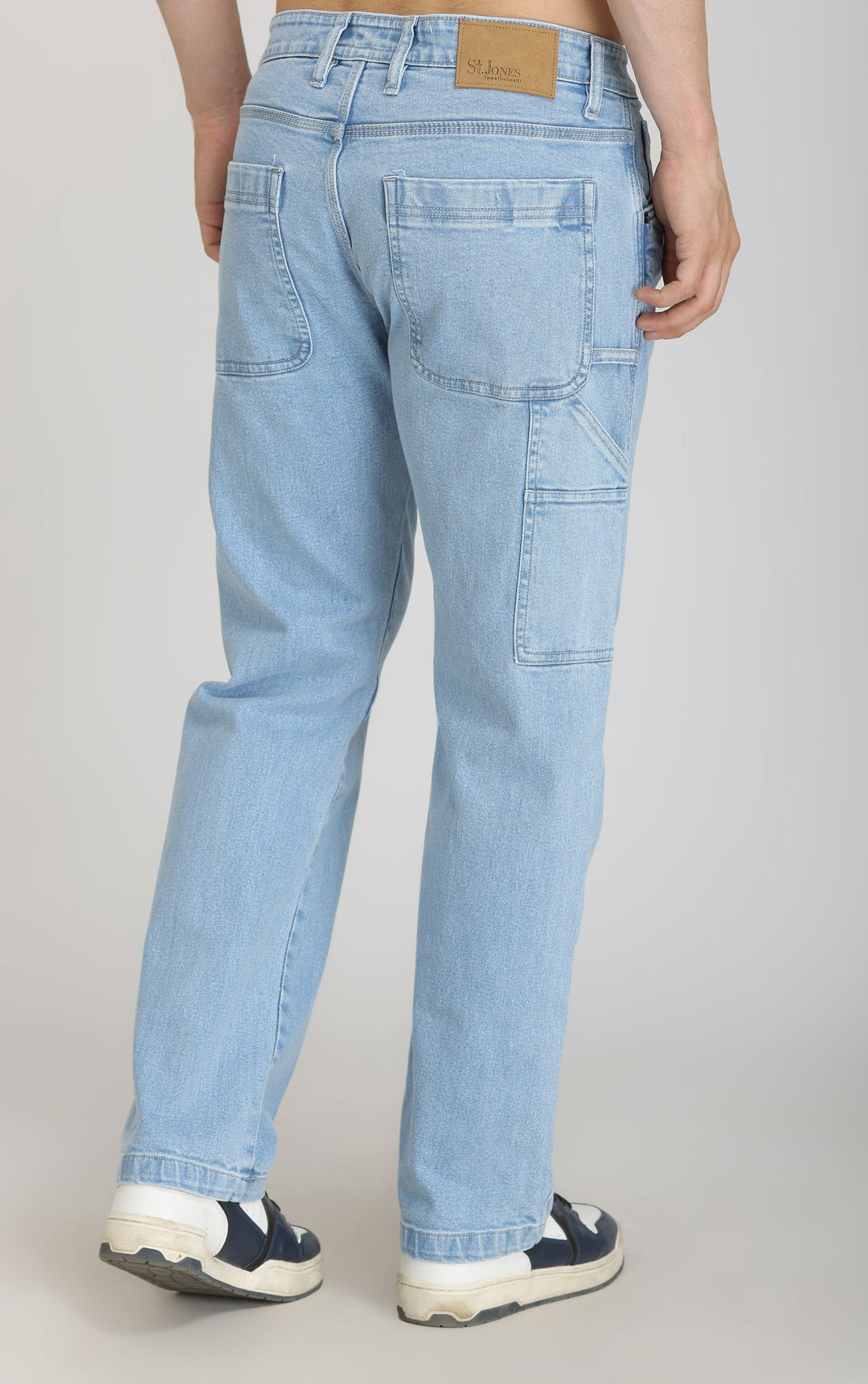 MEN'S CARPENTER JEANS-Ice Blue - St.Jones