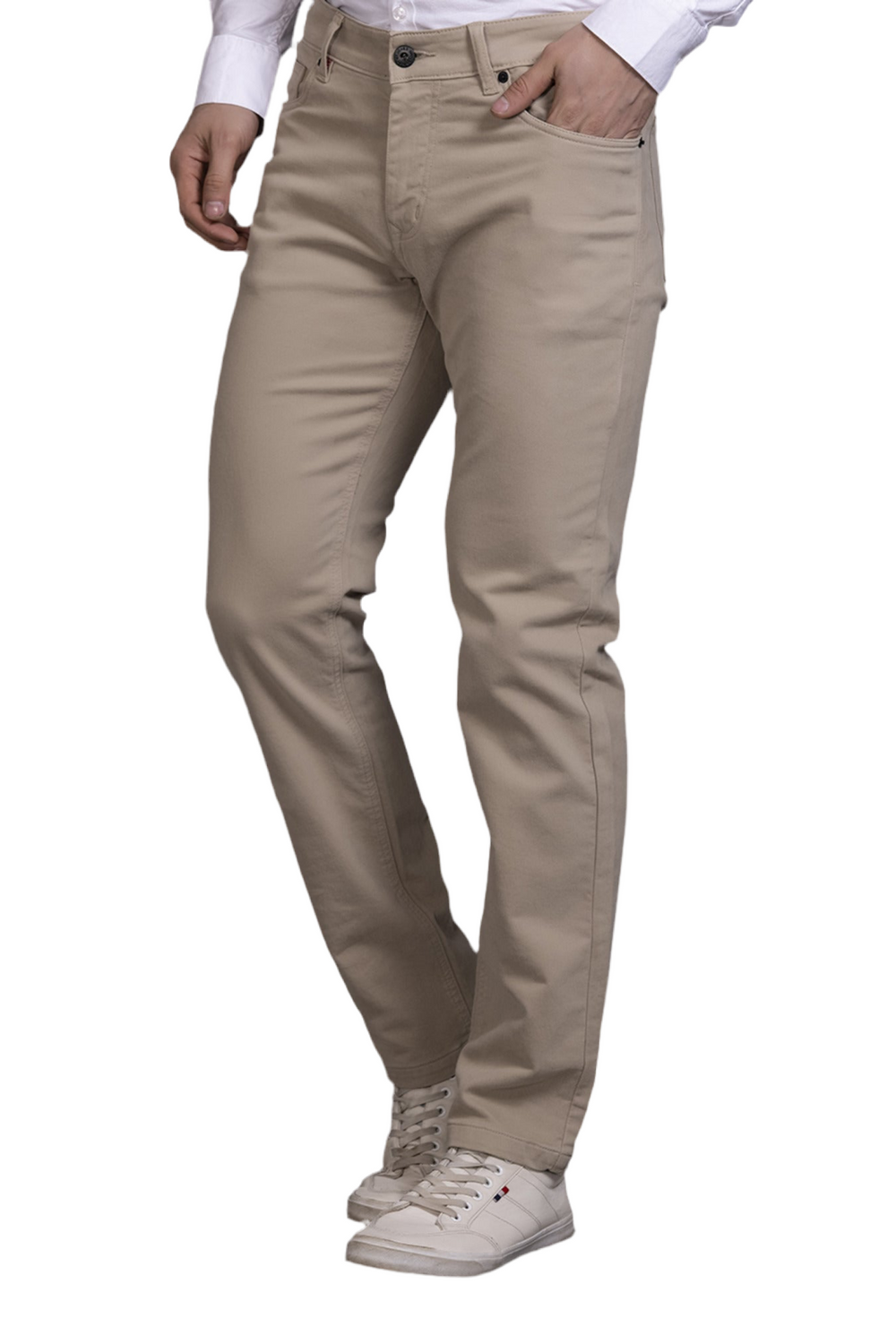 Men Colored jeans Slimfit-Cream - St.Jones