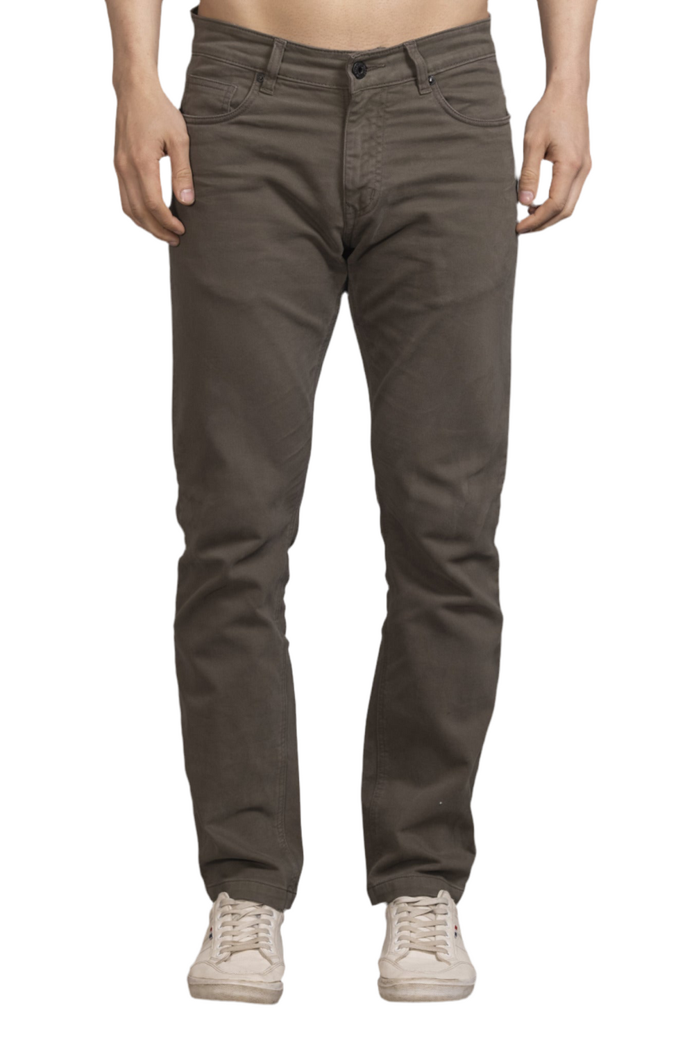 Men Colored jeans Slimfit- Brown - St.Jones