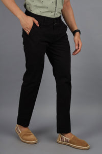 Men Taperedfit chinos Black color - St.Jones