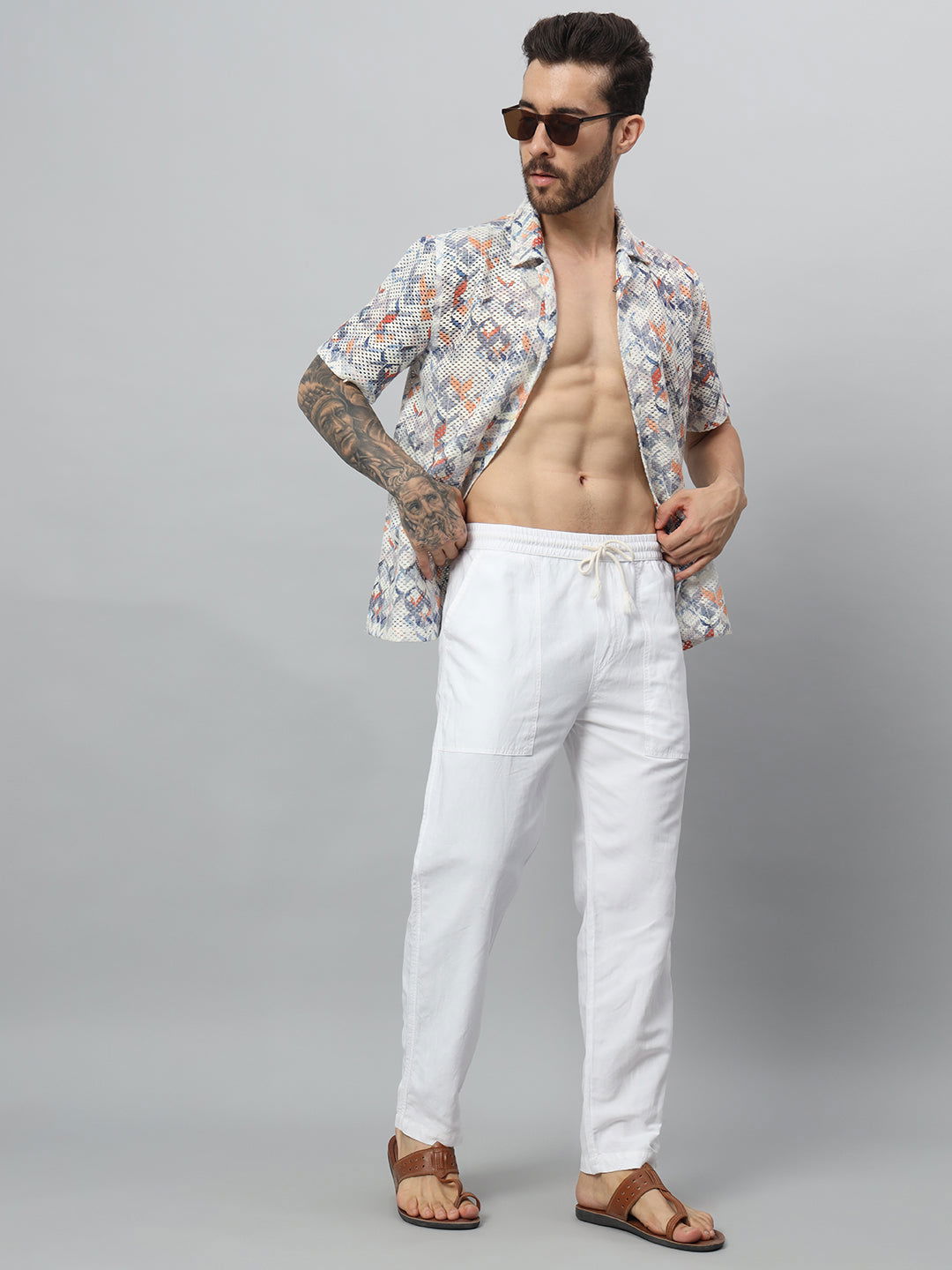 Men net printed Half shirt - St.Jones