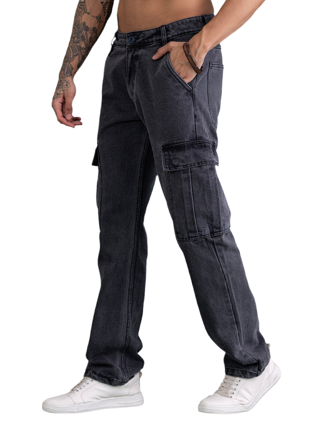 NEW CARGO DENIMS-CHARCOAL GREY - St.Jones