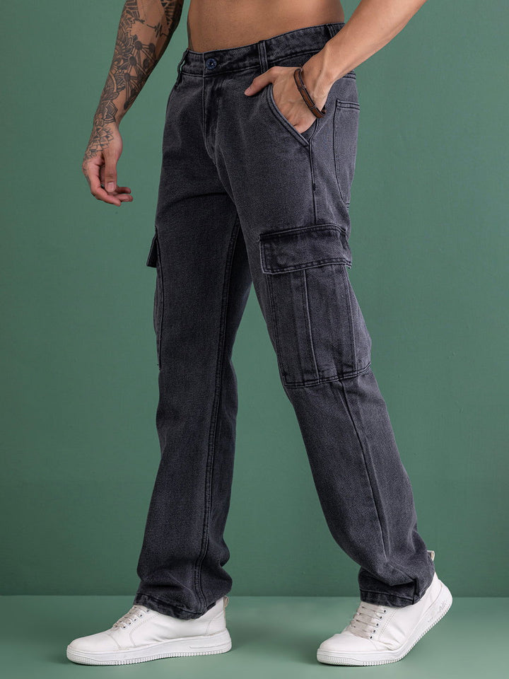 NEW CARGO DENIMS-CHARCOAL GREY - St.Jones