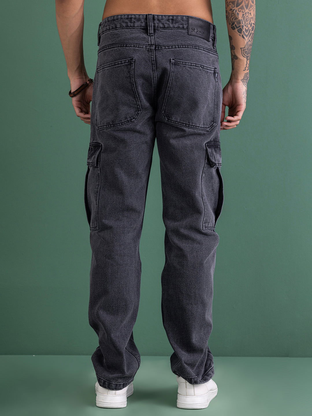 NEW CARGO DENIMS-CHARCOAL GREY - St.Jones