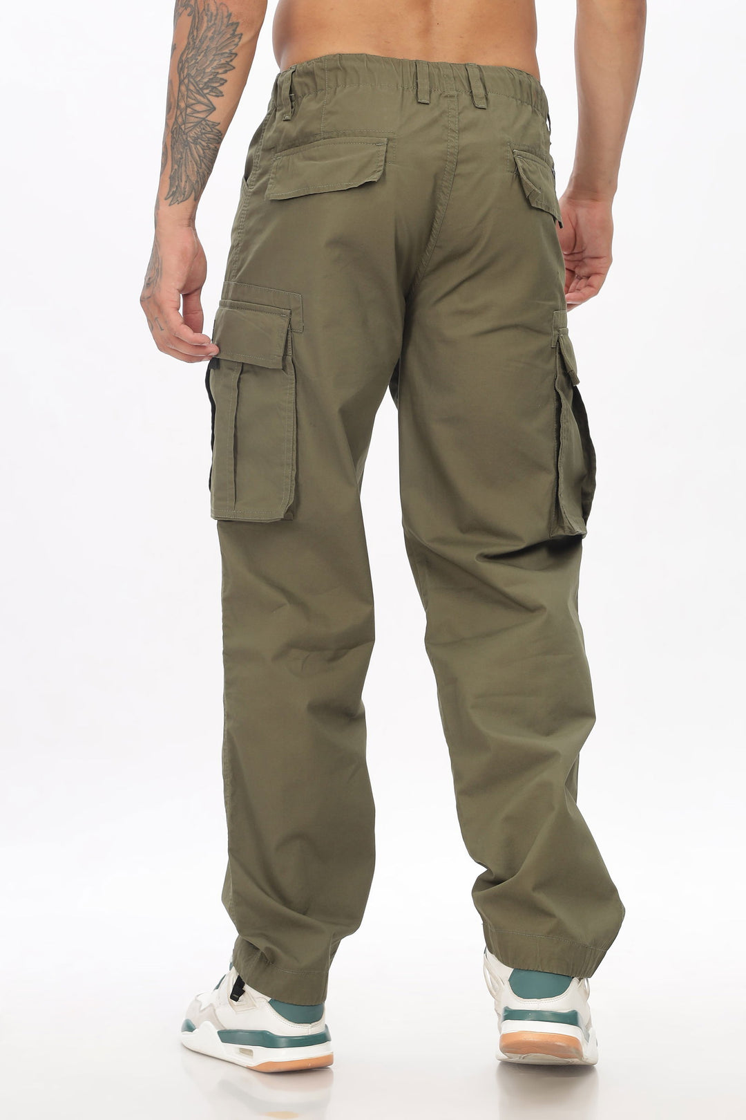 OLIVE STRAIGHT CARGO PANTS - St.Jones