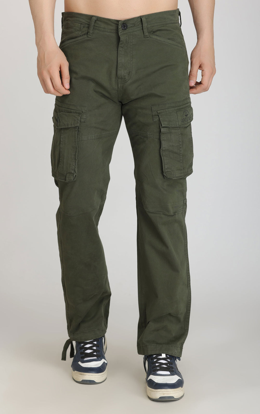 Olive GREEN COTTON CARGO 6-POCKETS - St.Jones