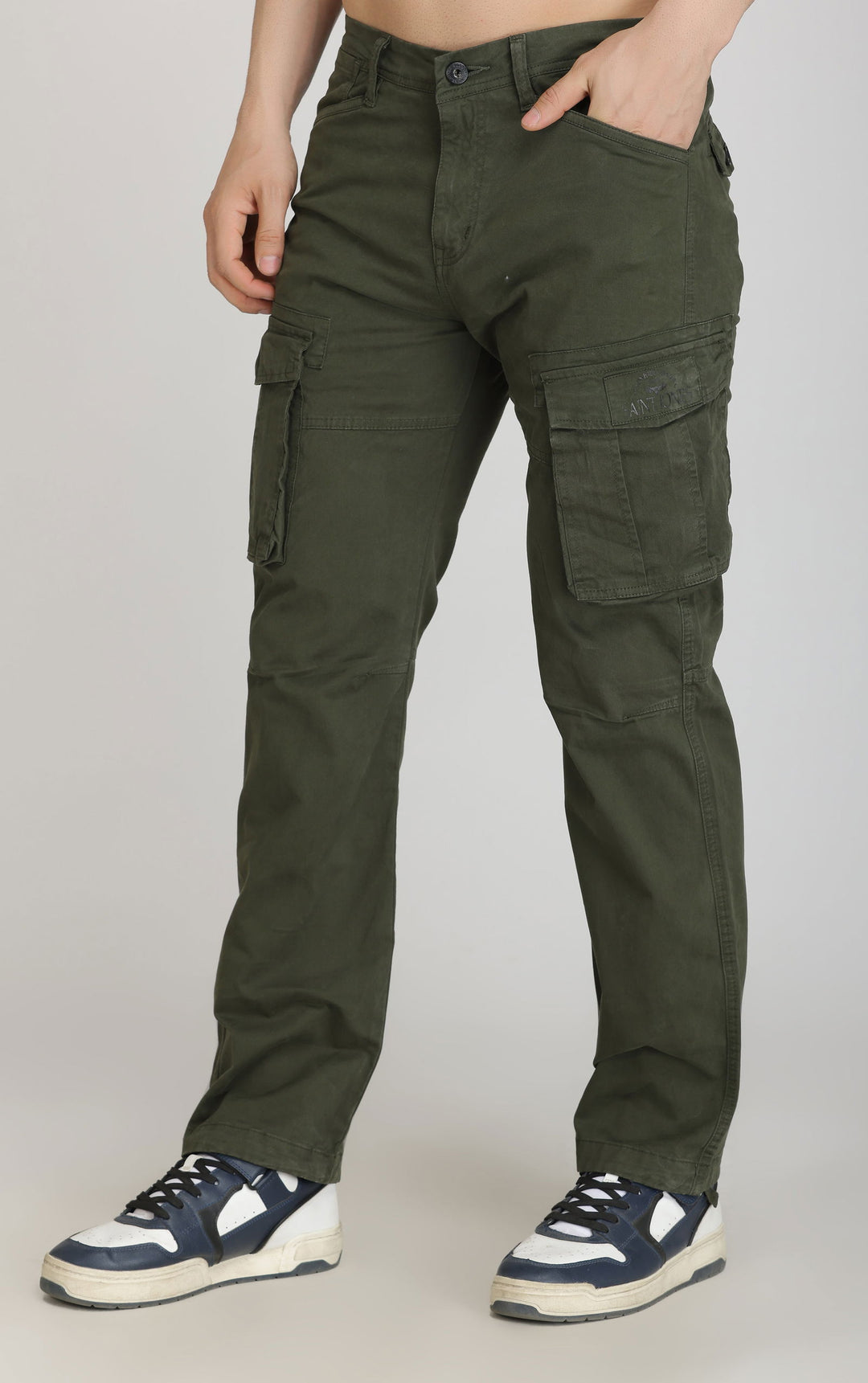 Olive GREEN COTTON CARGO 6-POCKETS - St.Jones