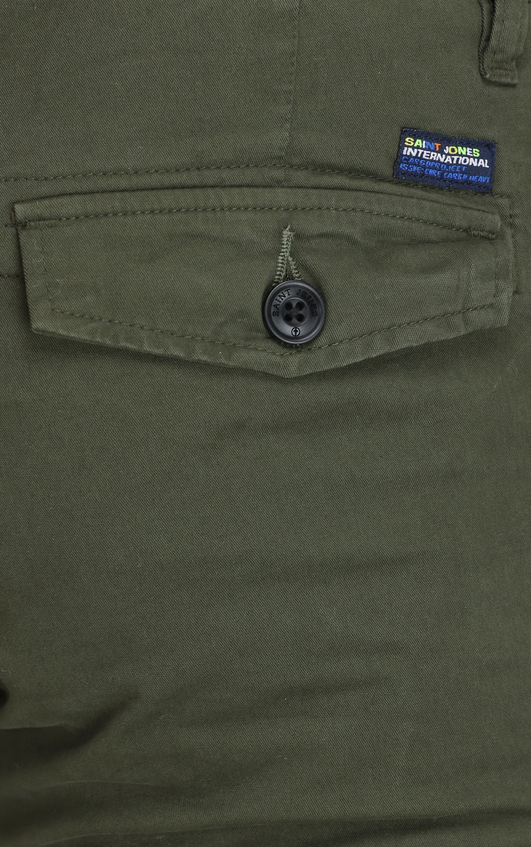 Olive GREEN COTTON CARGO 6-POCKETS - St.Jones