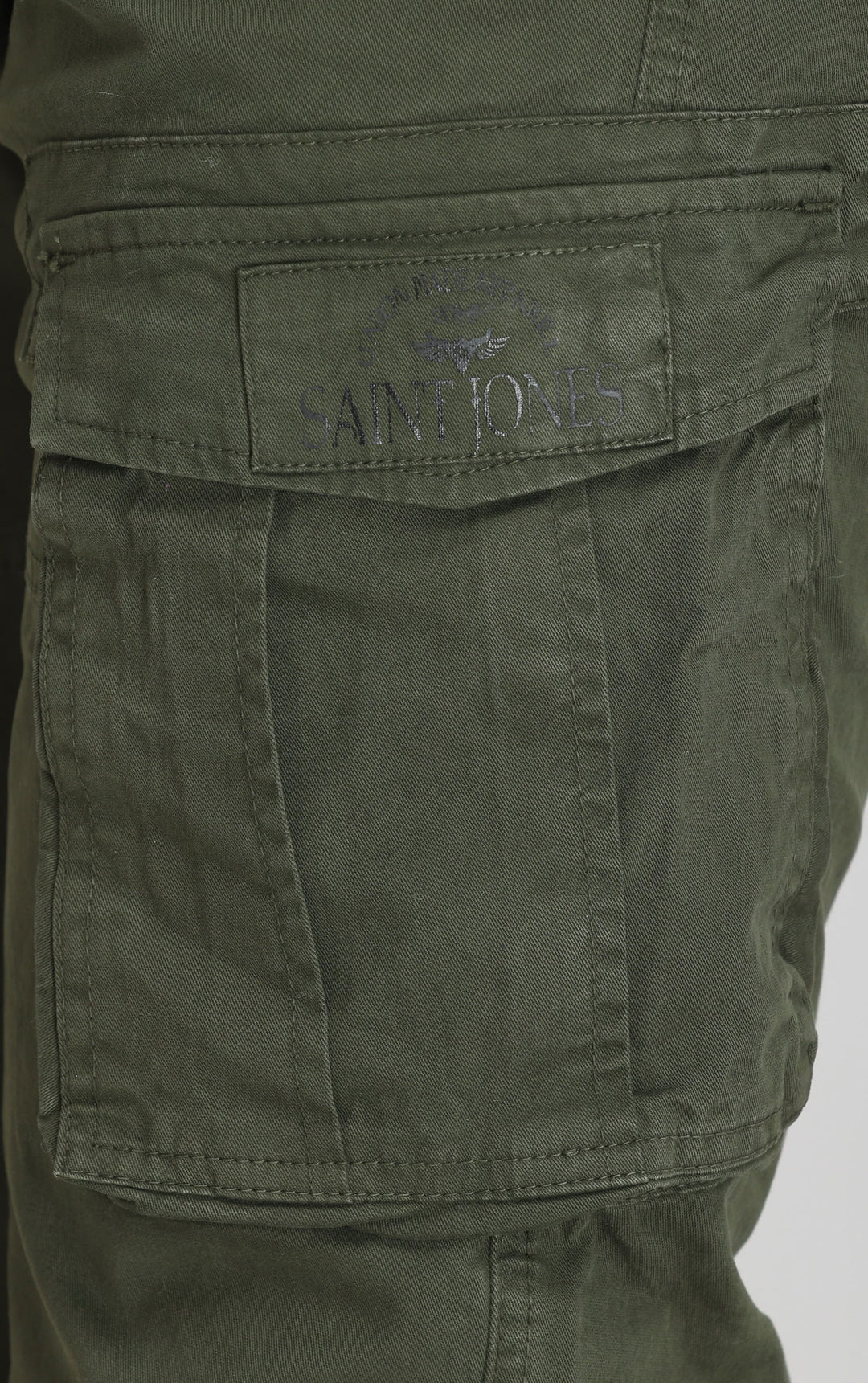 Olive GREEN COTTON CARGO 6-POCKETS - St.Jones