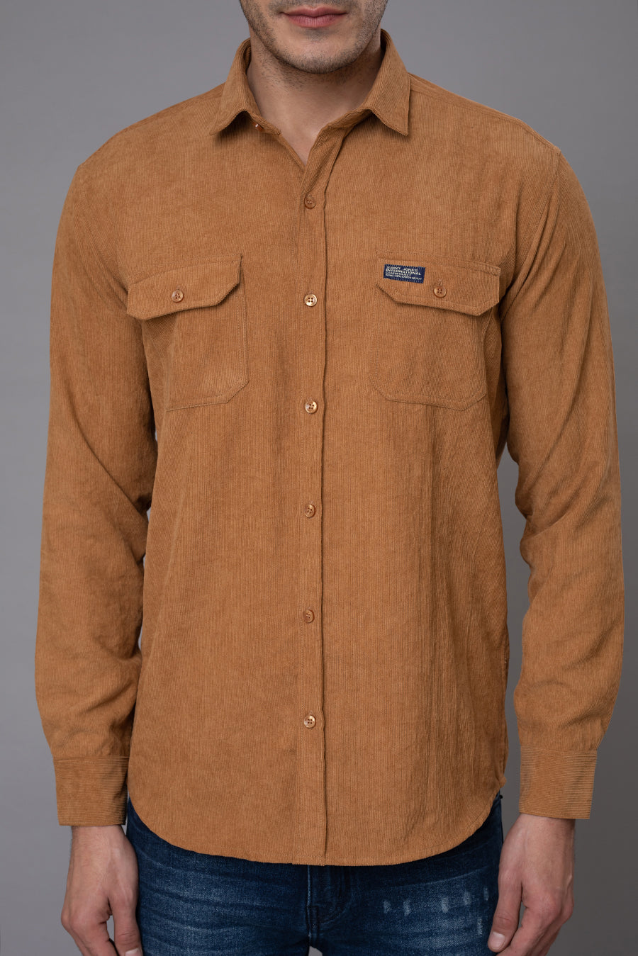 Brown corduroy shirt