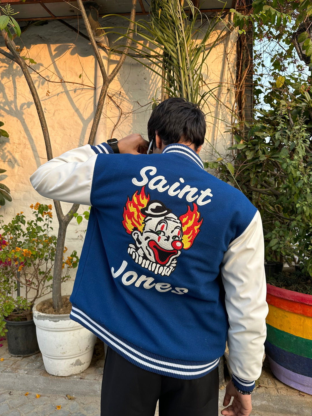 ROYAL BLUE VARSITY JACKET - St.Jones