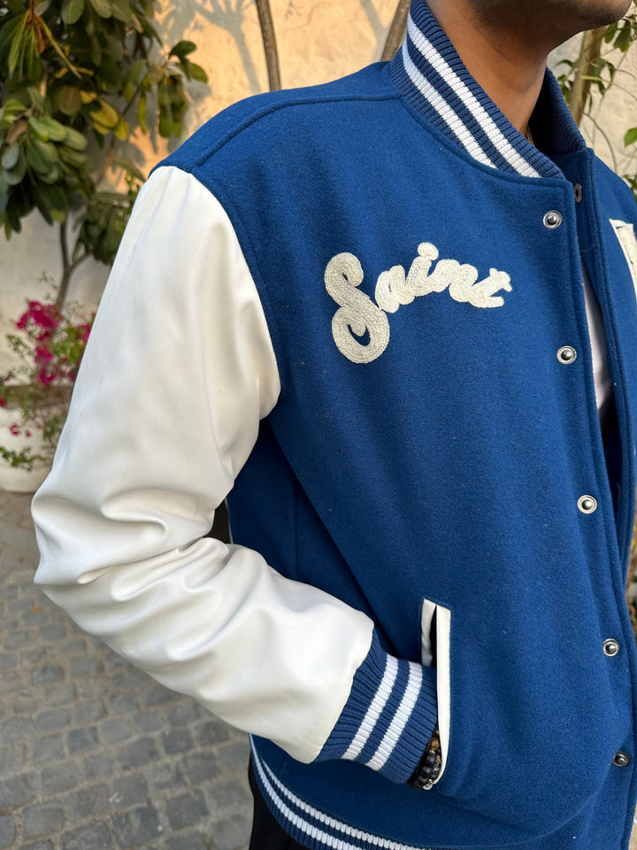 ROYAL BLUE VARSITY JACKET - St.Jones