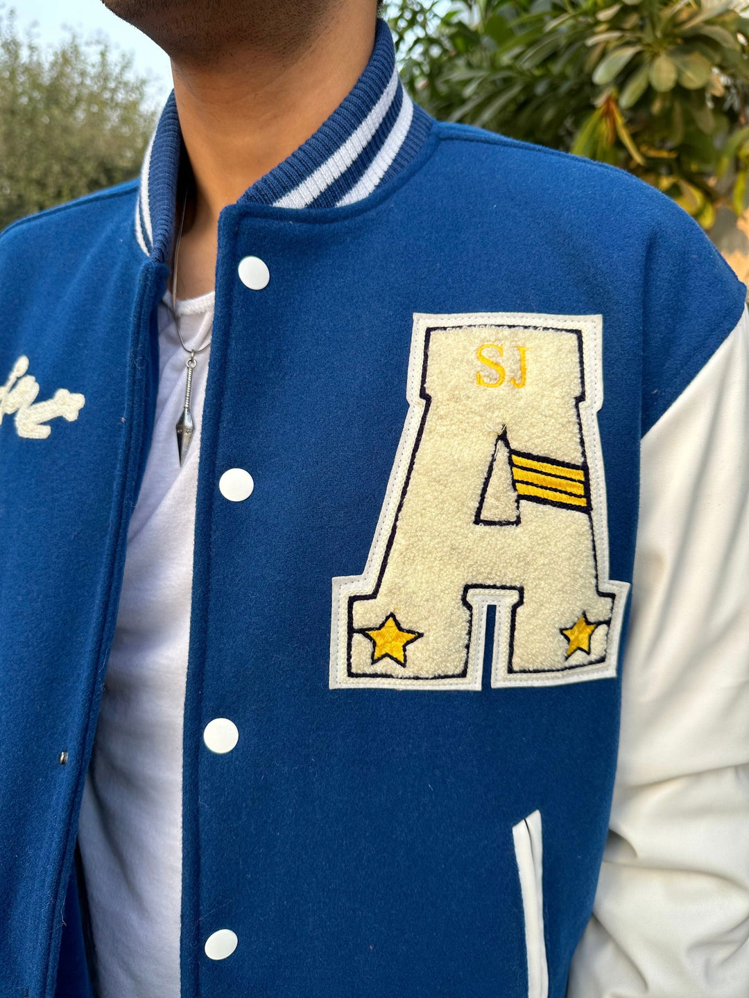 ROYAL BLUE VARSITY JACKET - St.Jones