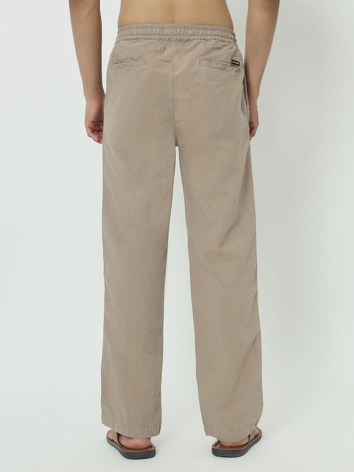 SAINTJONES-BEIGE LINEN PANTS - St.Jones