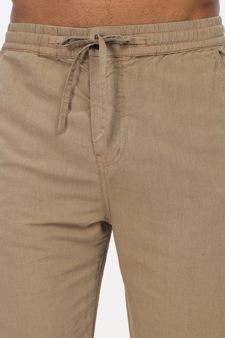 SAINTJONES-BEIGE LINEN PANTS - St.Jones