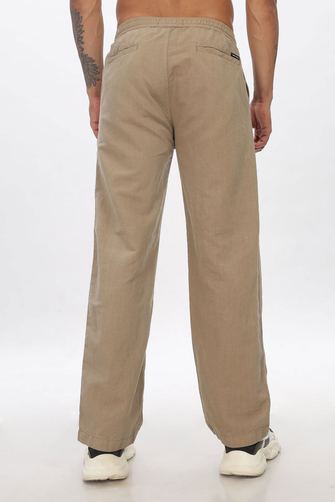 SAINTJONES-BEIGE LINEN PANTS - St.Jones