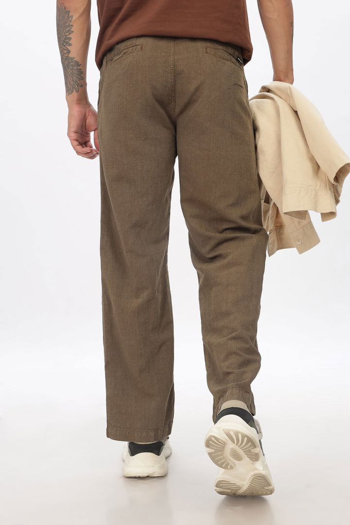 SAINTJONES-BROWN LINEN PANTS - St.Jones