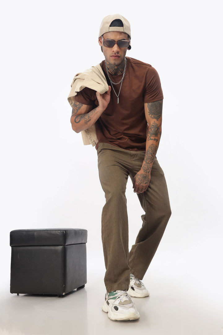 SAINTJONES-BROWN LINEN PANTS - St.Jones