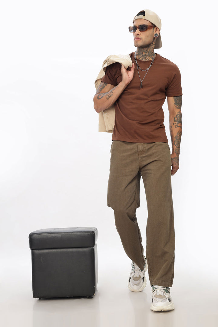 SAINTJONES-BROWN LINEN PANTS - St.Jones