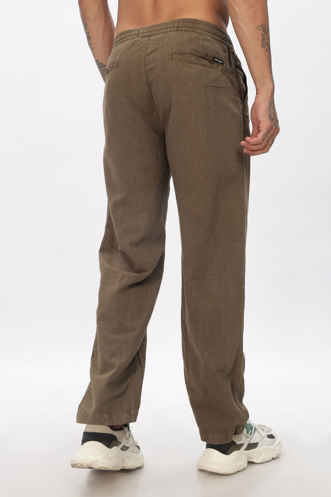 SAINTJONES-BROWN LINEN PANTS - St.Jones