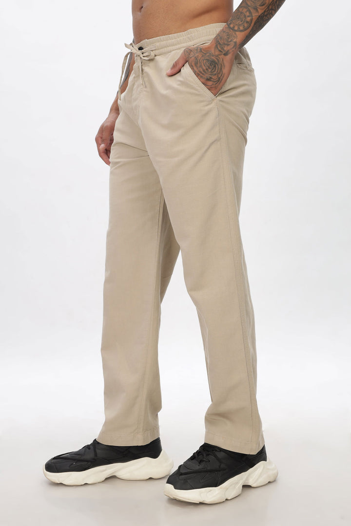 SAINTJONES-CREAM LINEN PANTS - St.Jones