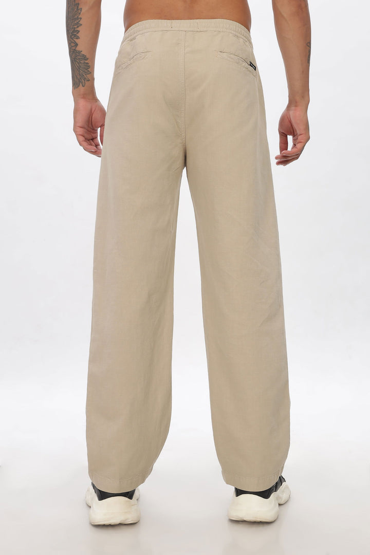 SAINTJONES-CREAM LINEN PANTS - St.Jones