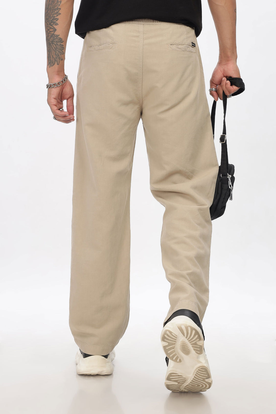 SAINTJONES-CREAM LINEN PANTS - St.Jones