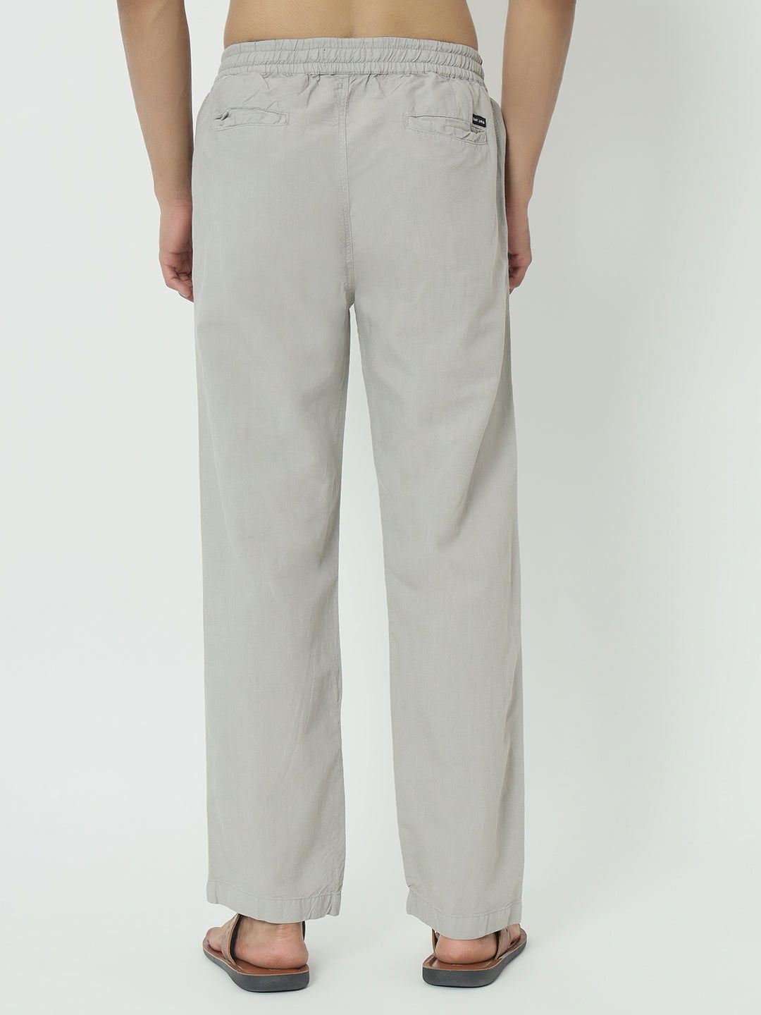 SAINTJONES-LINEN GREY PANTS - St.Jones