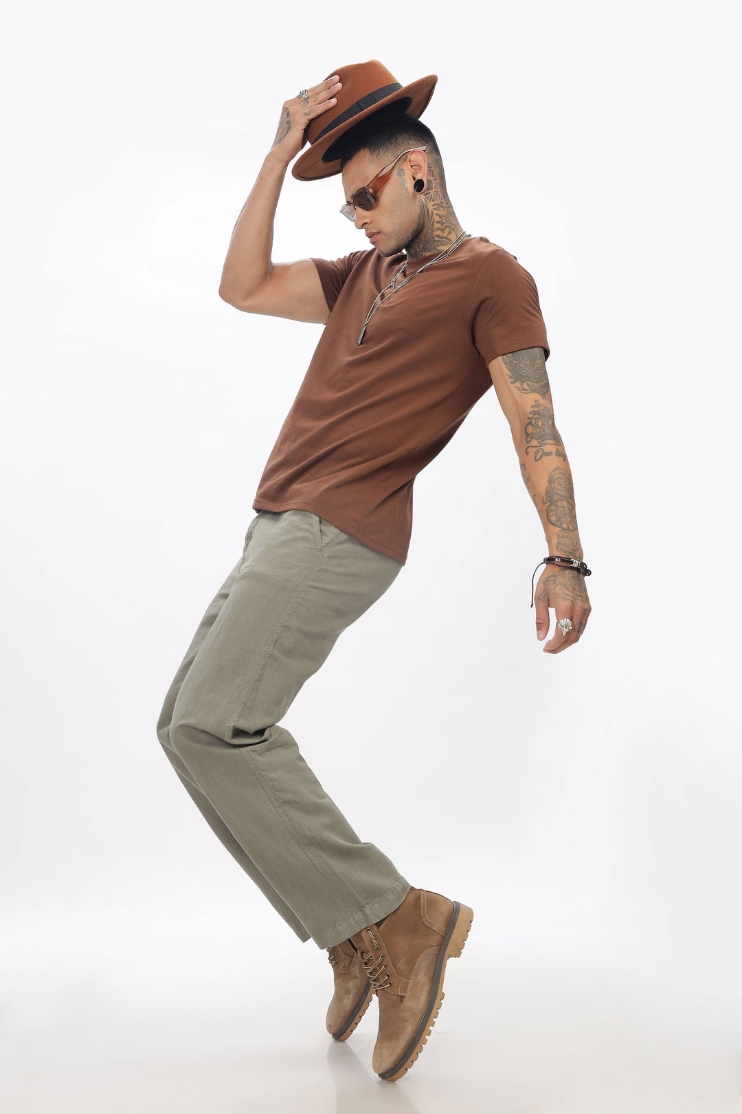 SAINTJONES-OLIVE LINEN PANTS - St.Jones