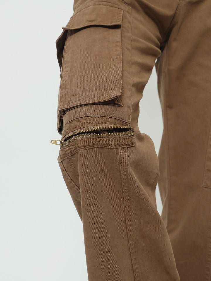 SAINTJONES-STREETWEAR KHAKI CARGO PANTS. - St.Jones