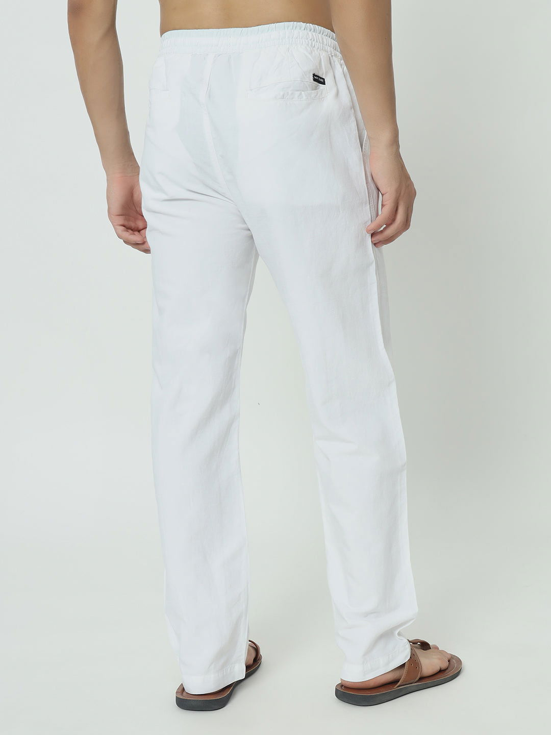 SAINTJONES-WHITE LINEN PANTS - St.Jones