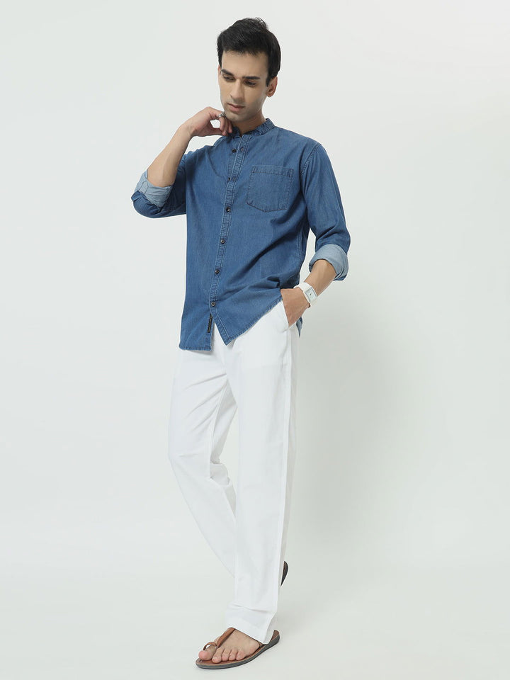 SAINTJONES-WHITE LINEN PANTS - St.Jones