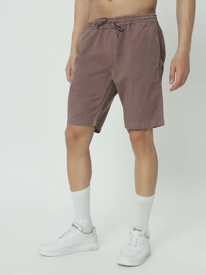 SAINTJONES -PINK LINEN SHORTS - St.Jones