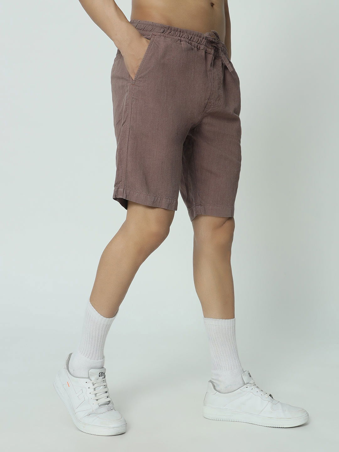 SAINTJONES -PINK LINEN SHORTS - St.Jones