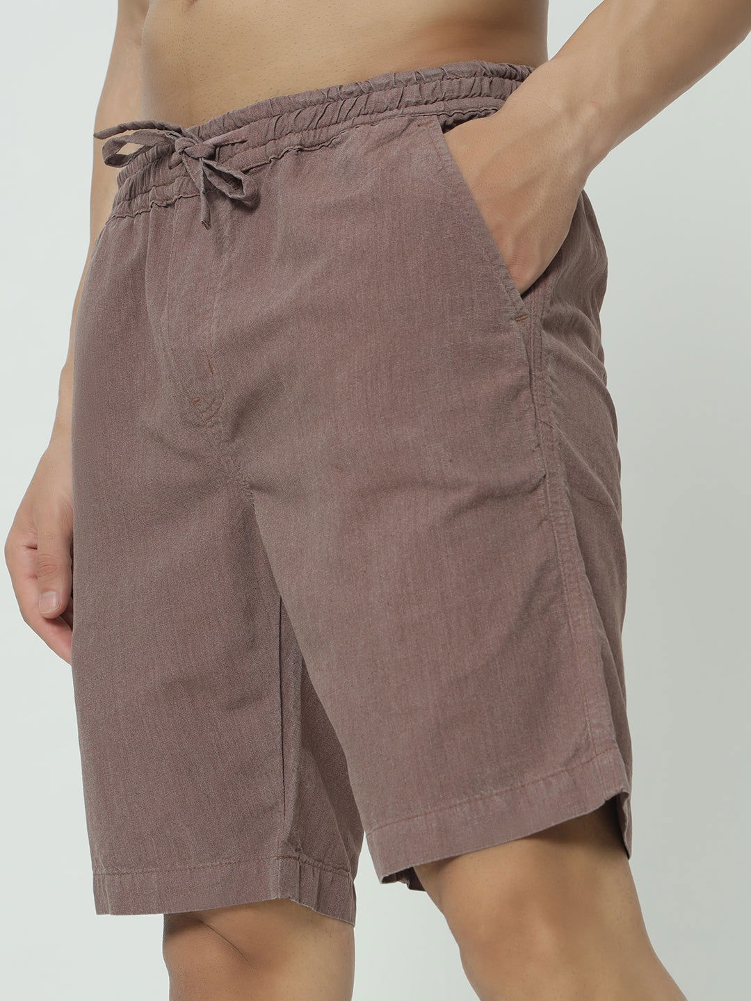 SAINTJONES -PINK LINEN SHORTS - St.Jones