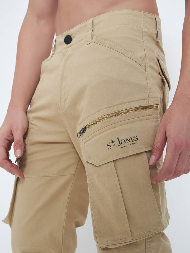 SAINT JONES-CREAM COTTON CARGO 8-POCKETS - St.Jones