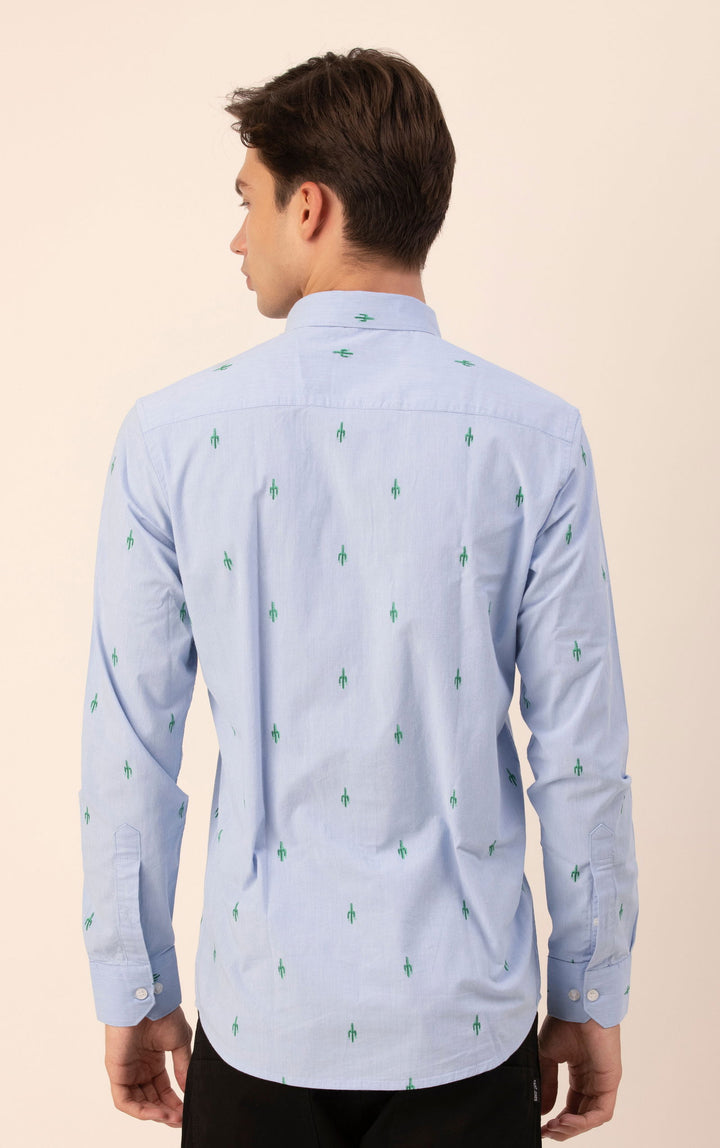 SKY BLUE PRINTED SHIRT - St.Jones