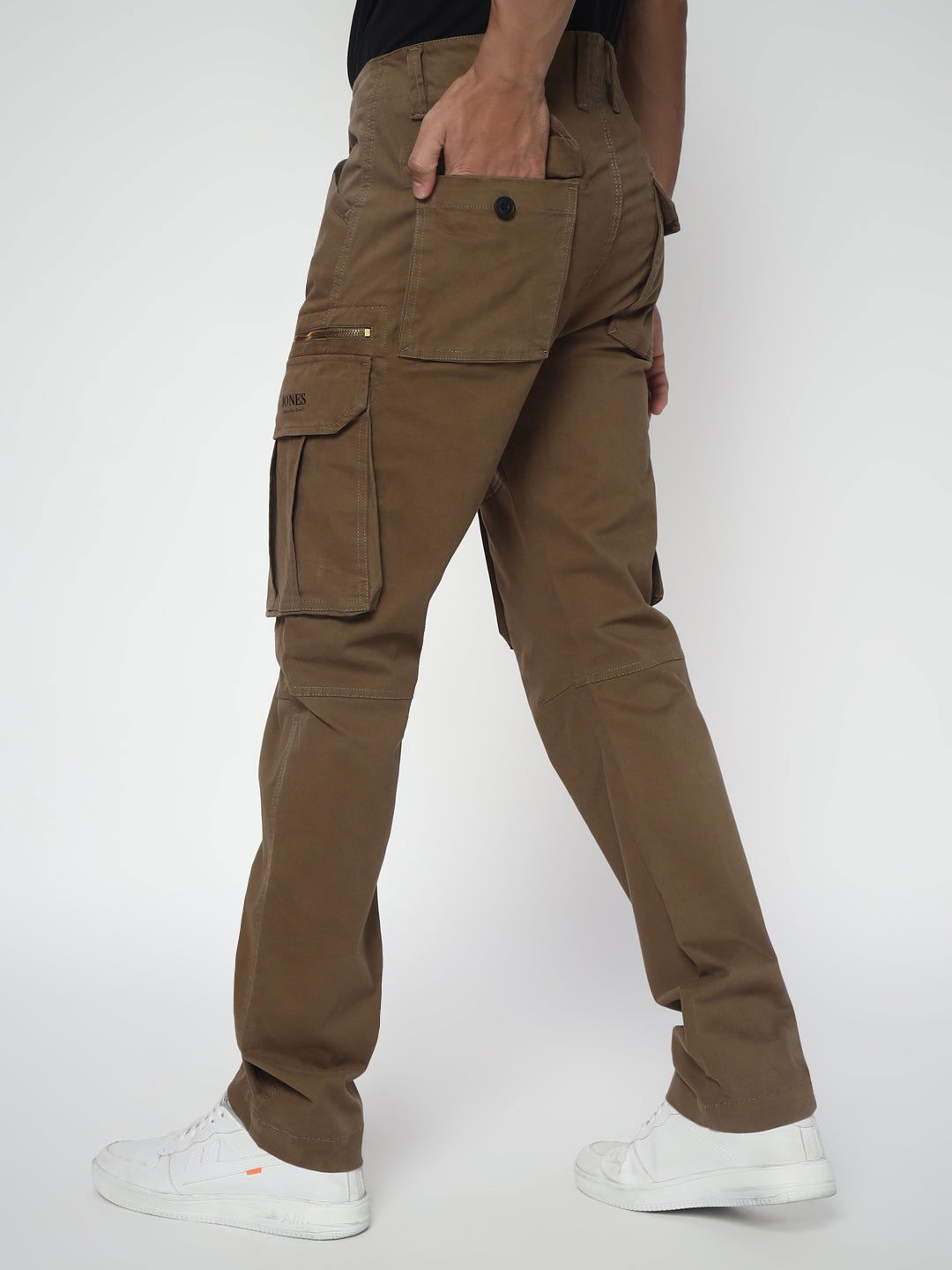 SLIM EIGHT POCKETS CARGO BROWN - St.Jones