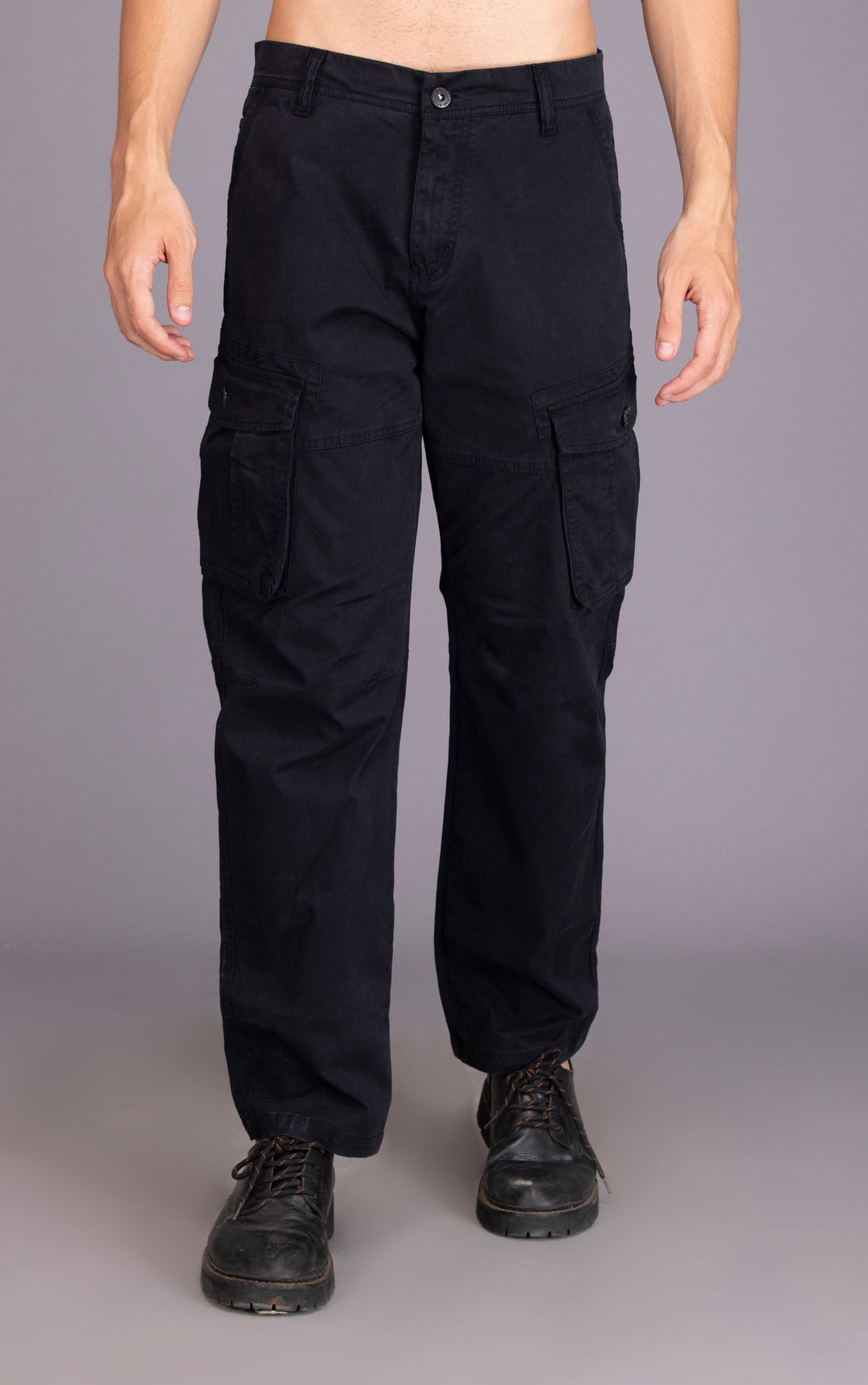 STRAIGHTFIT LOOSE CARGO-BLACK - St.Jones