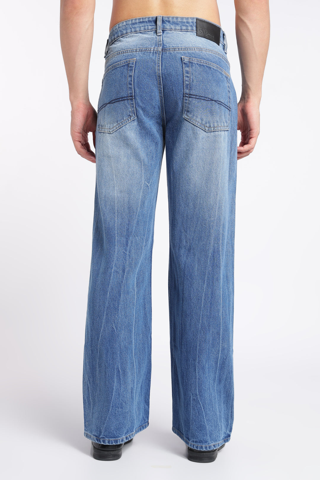 Men’s Vintage Blue Flared Bootcut Jeans