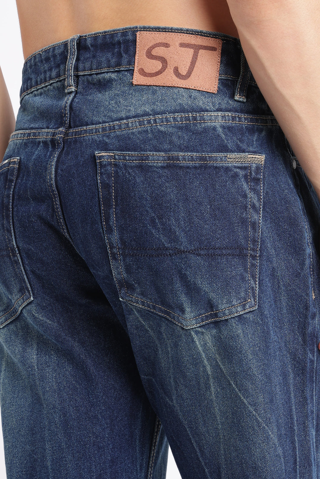 Men’s Vintage Dark Blue Flared Bootcut Jeans