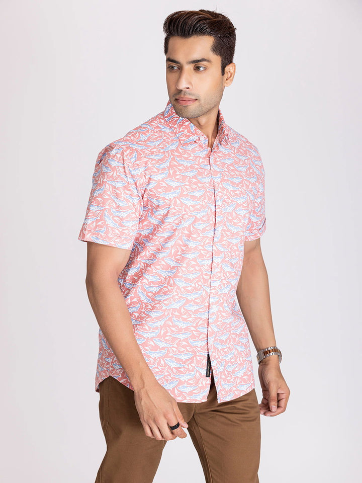 Shark print half sleeve shirt - St.Jones